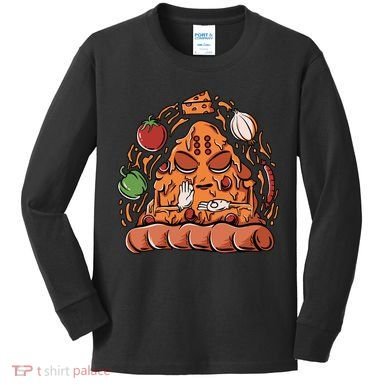 Pizza Warrior Kids Long Sleeve Shirt