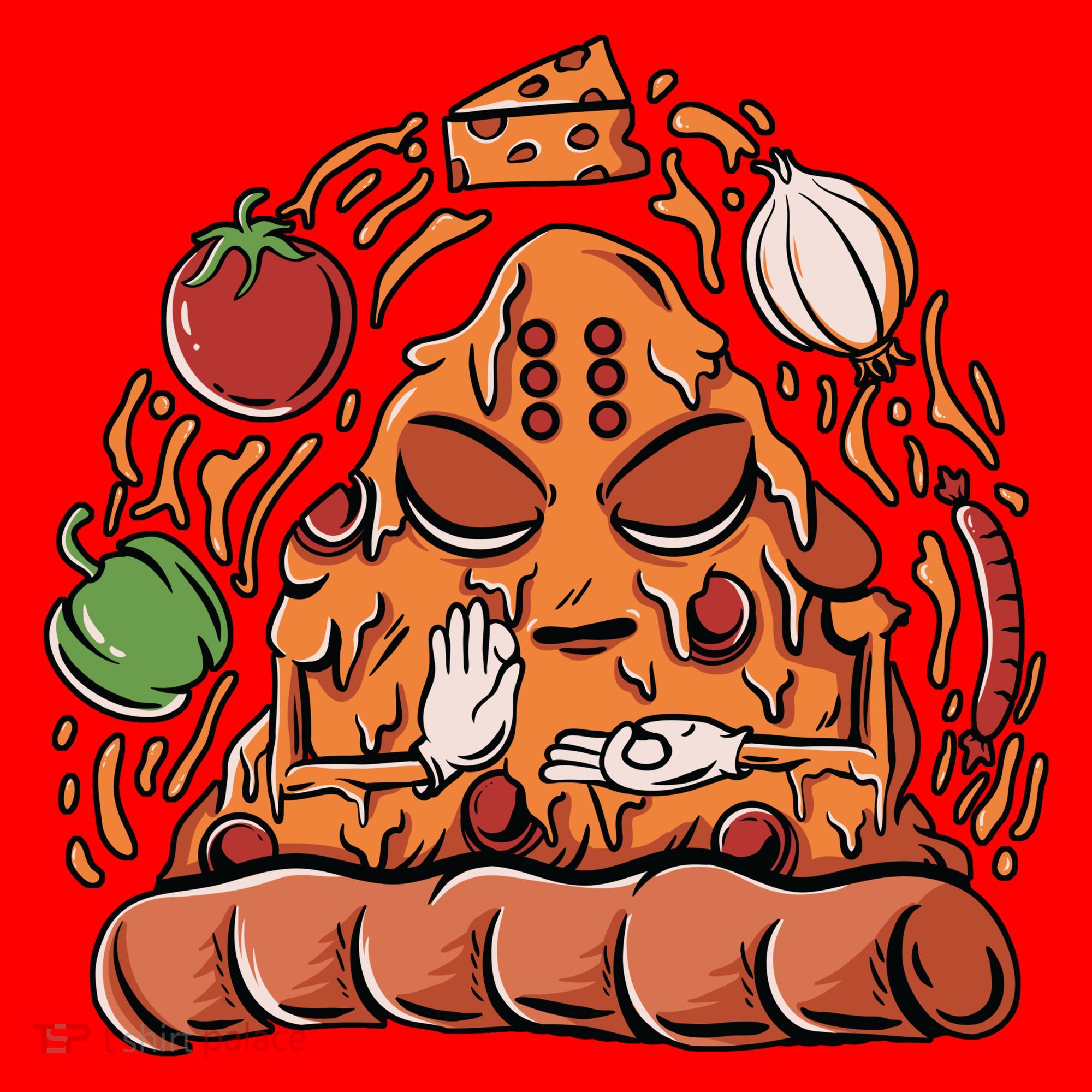 Pizza Warrior Santa Hat