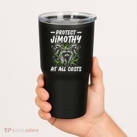 Protect Jimothy At All Cost Funny Raccoon Meme Tumbler thumb 2