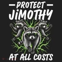 Protect Jimothy At All Cost Funny Raccoon Meme Tumbler thumb 3