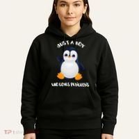 Penguin Just A Boy Who Loves Penguins Gift Hoodie thumb 5
