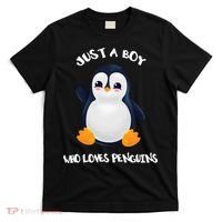 Penguin Just A Boy Who Loves Penguins Gift T-Shirt thumb 0