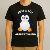 Penguin Just A Boy Who Loves Penguins Gift T-Shirt thumb 3
