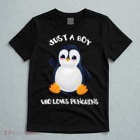 Penguin Just A Boy Who Loves Penguins Gift T-Shirt thumb 5