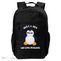 Penguin Just A Boy Who Loves Penguins Gift Backpack thumb 0