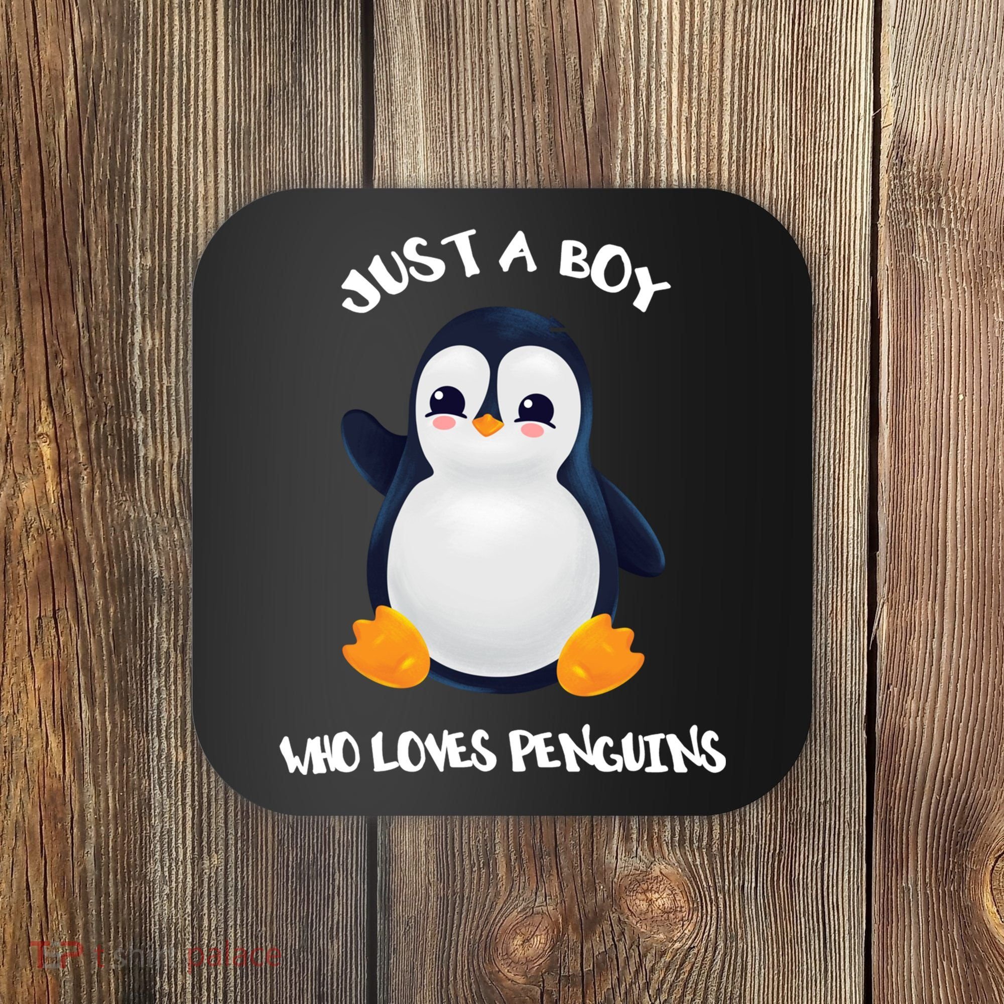 Penguin Just A Boy Who Loves Penguins Gift Coaster
