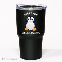 Penguin Just A Boy Who Loves Penguins Gift Tumbler thumb 0
