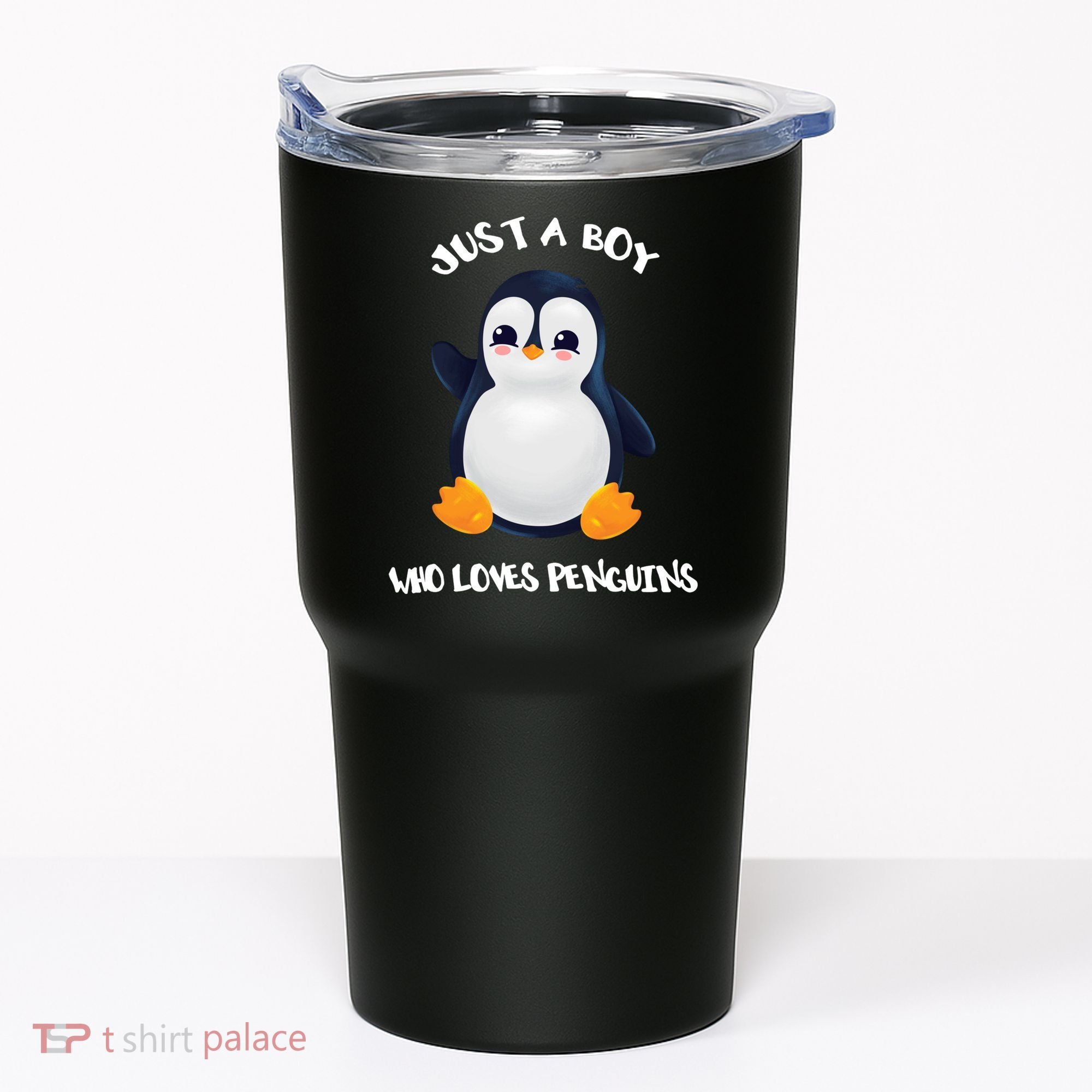 Penguin Just A Boy Who Loves Penguins Gift Tumbler