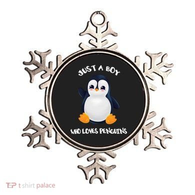 Penguin Just A Boy Who Loves Penguins Gift Ornament