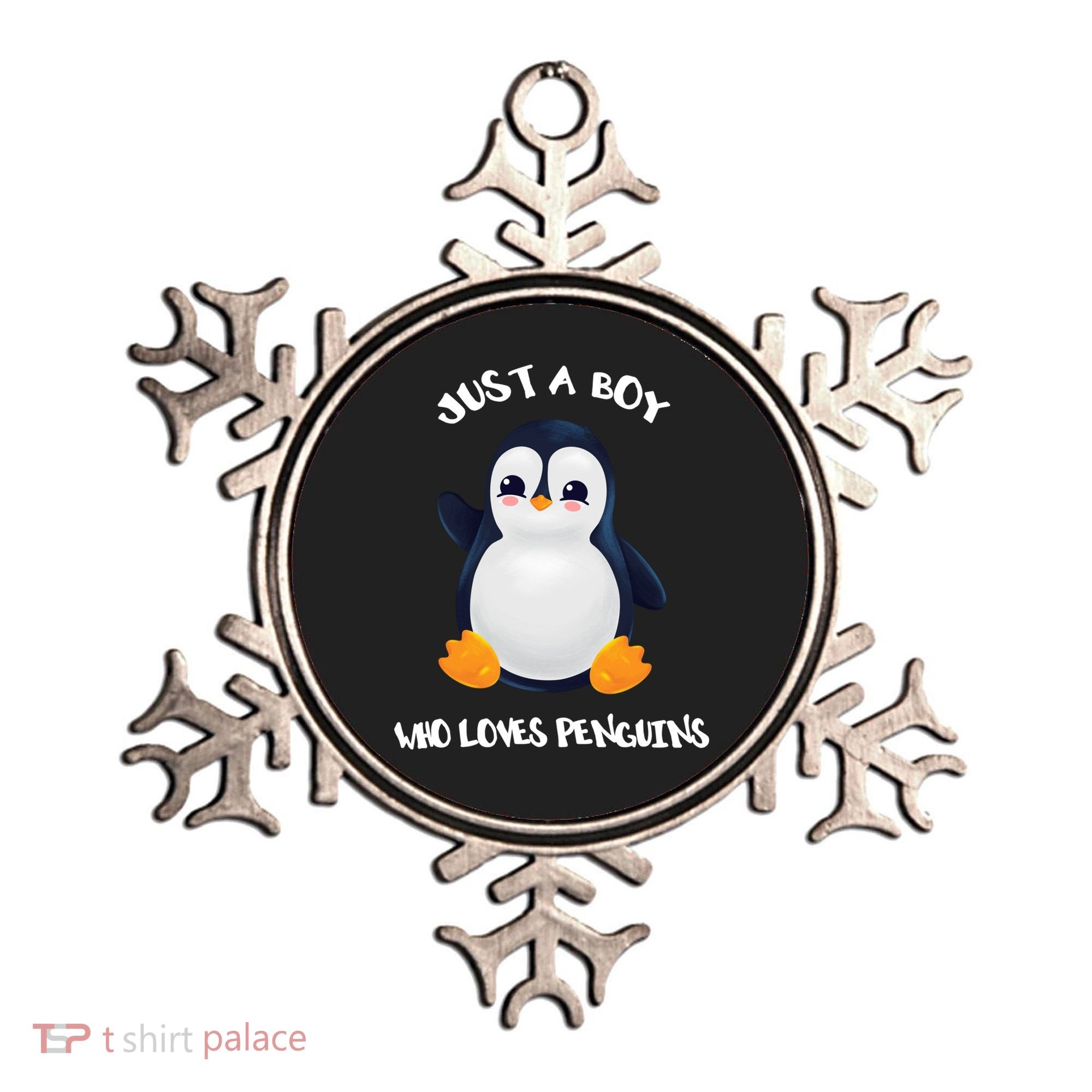 Penguin Just A Boy Who Loves Penguins Gift Ornament