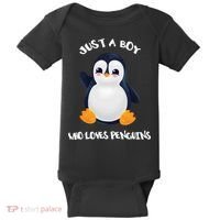 Penguin Just A Boy Who Loves Penguins Gift Baby Bodysuit thumb 0