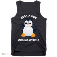 Penguin Just A Boy Who Loves Penguins Gift Tank Top thumb 0