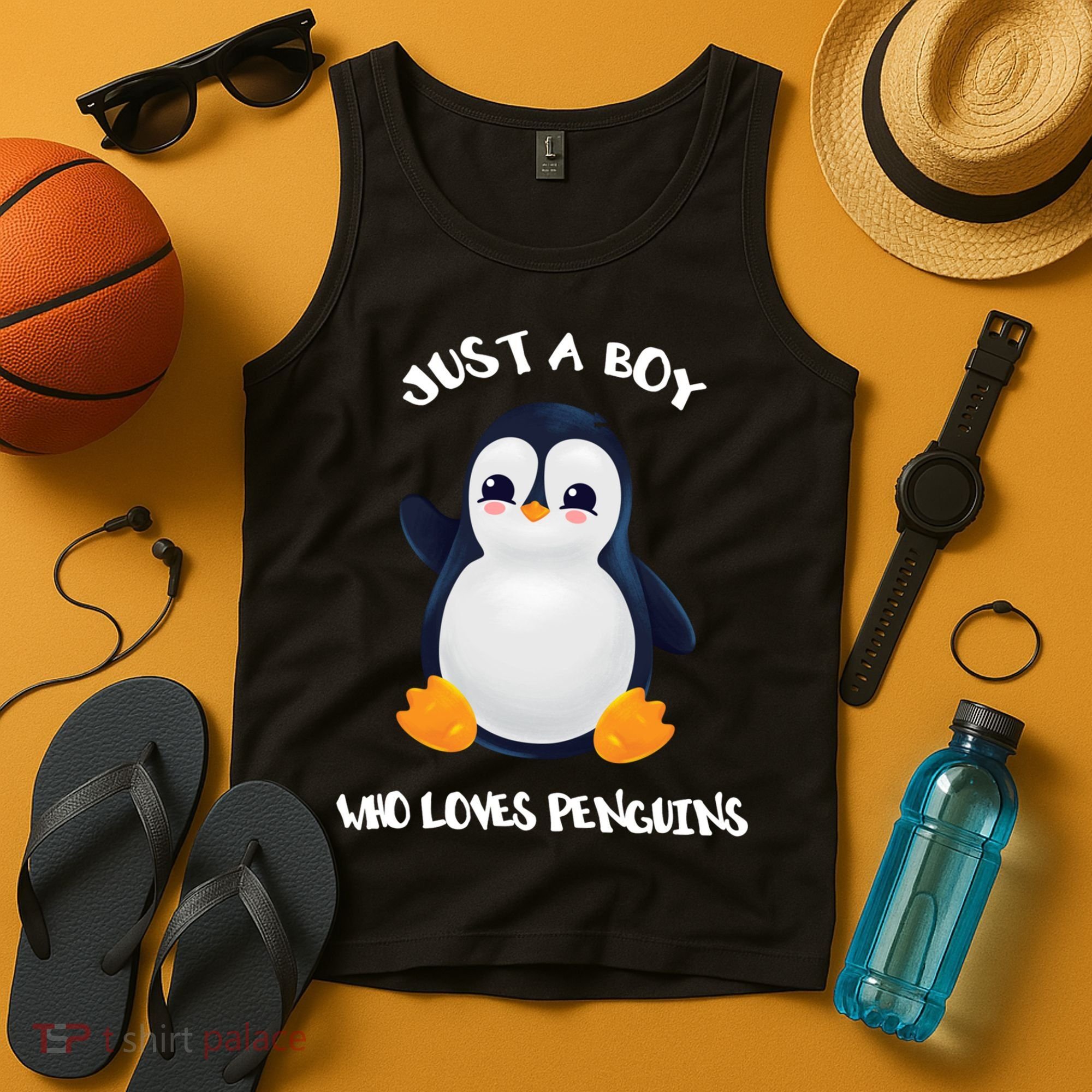 Penguin Just A Boy Who Loves Penguins Gift Tank Top