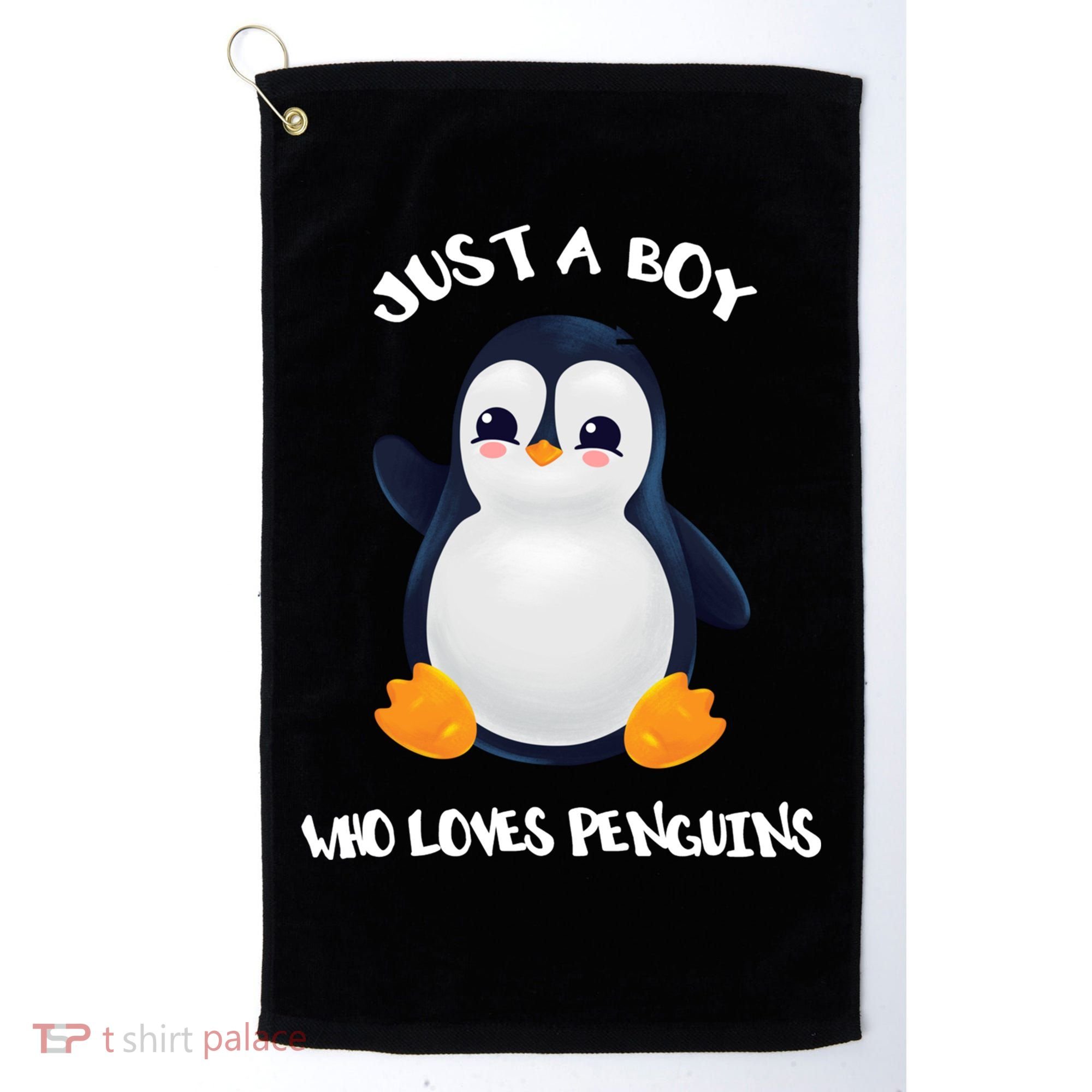 Penguin Just A Boy Who Loves Penguins Gift Golf Towel