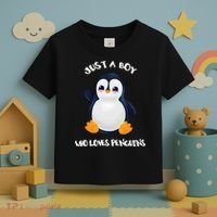Penguin Just A Boy Who Loves Penguins Gift Toddler T-Shirt thumb 3
