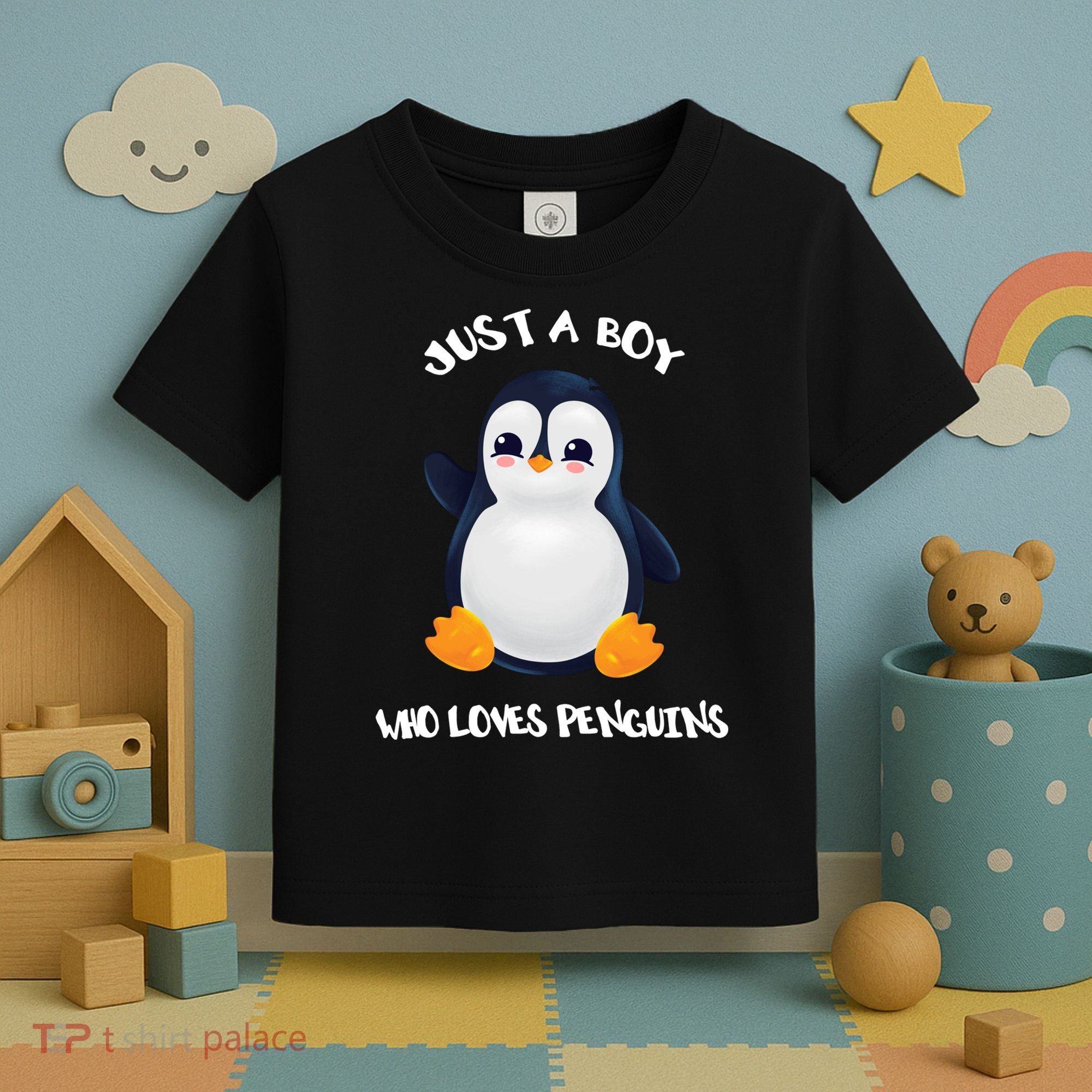 Penguin Just A Boy Who Loves Penguins Gift Toddler T-Shirt