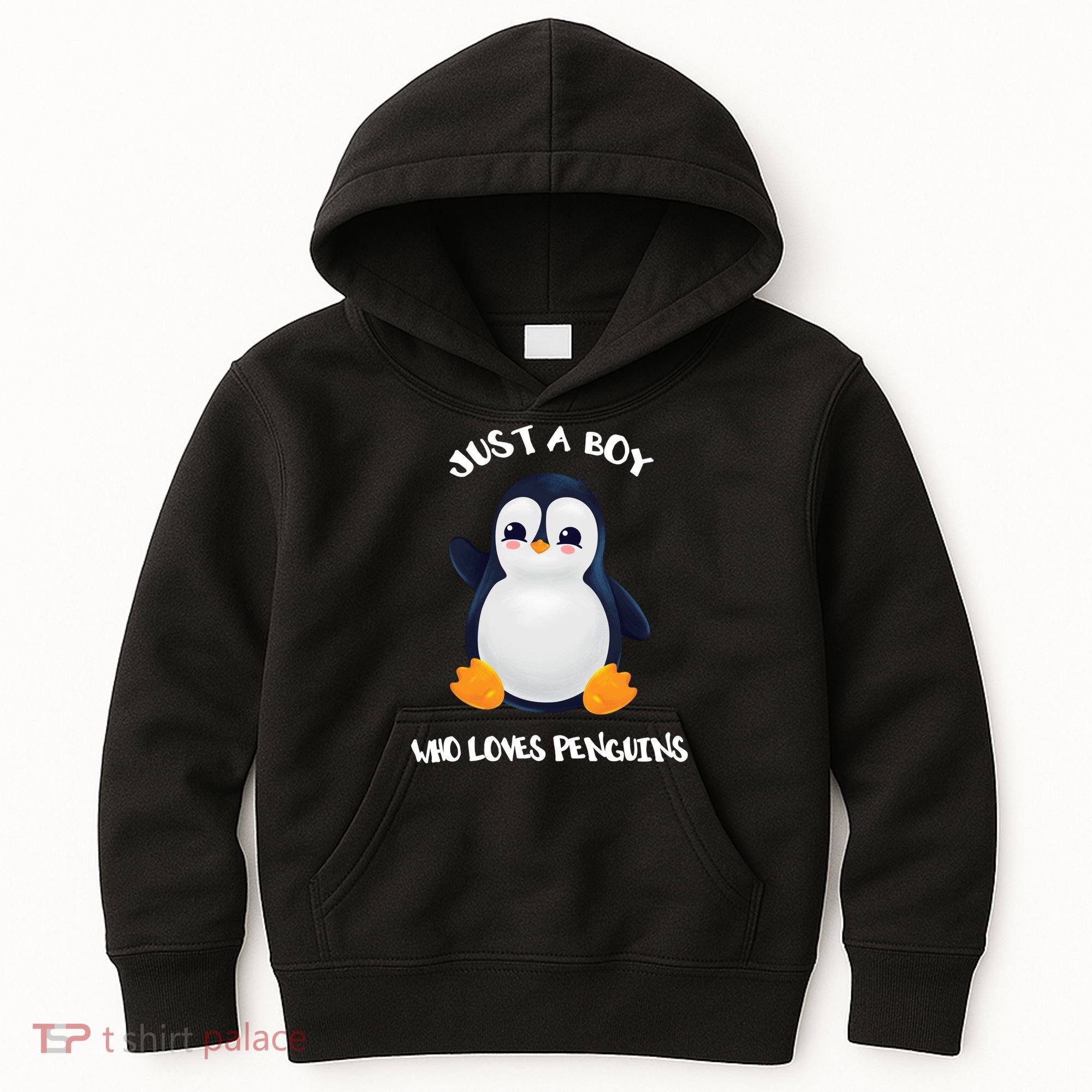 Penguin Just A Boy Who Loves Penguins Gift Kids Hoodie