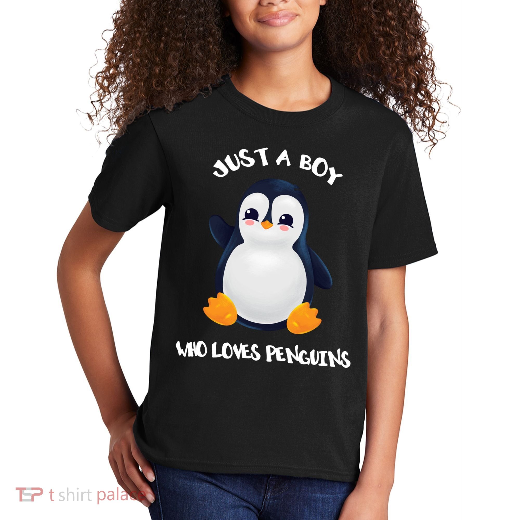 Penguin Just A Boy Who Loves Penguins Gift Kids T-Shirt