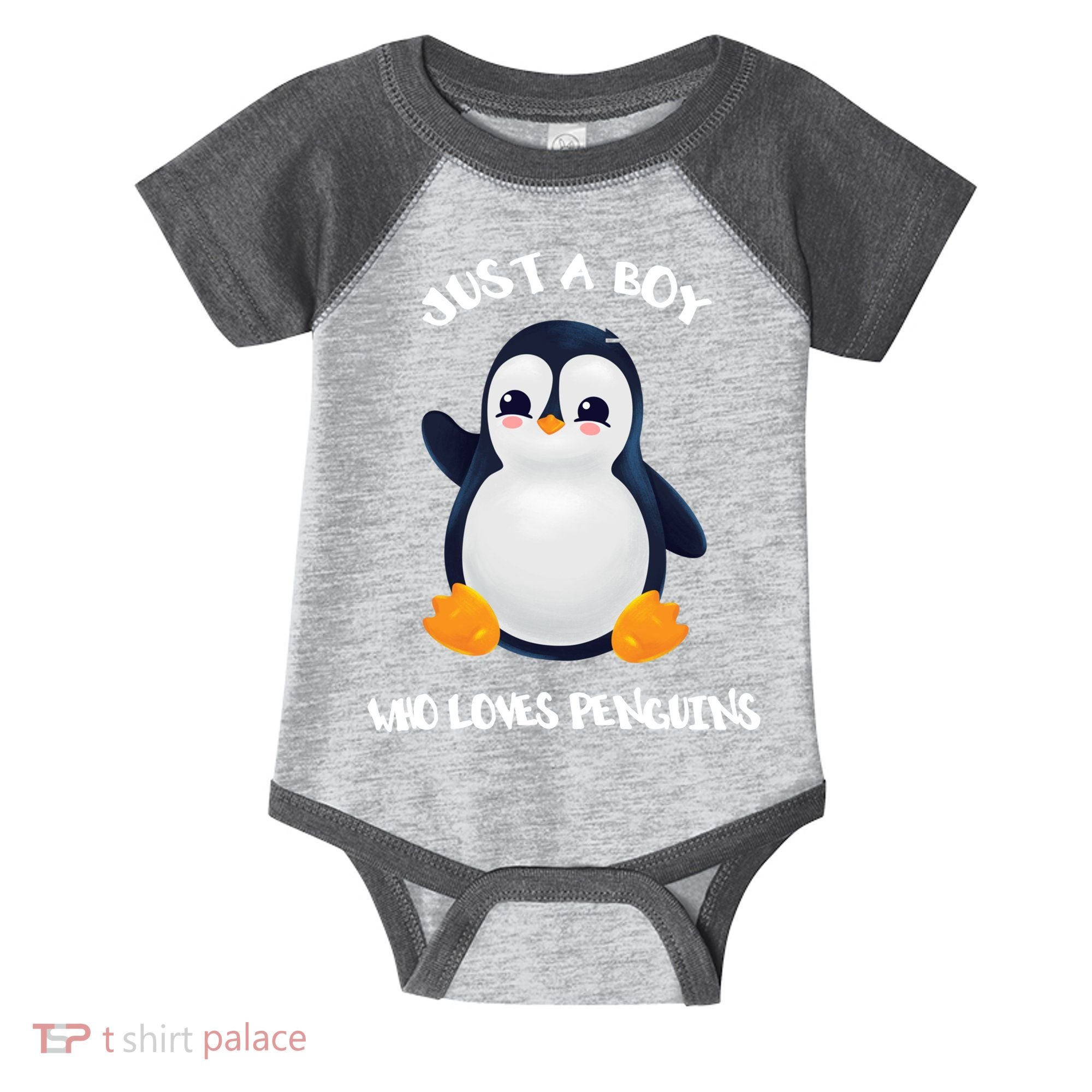 Penguin Just A Boy Who Loves Penguins Gift Infant Baby Jersey Bodysuit