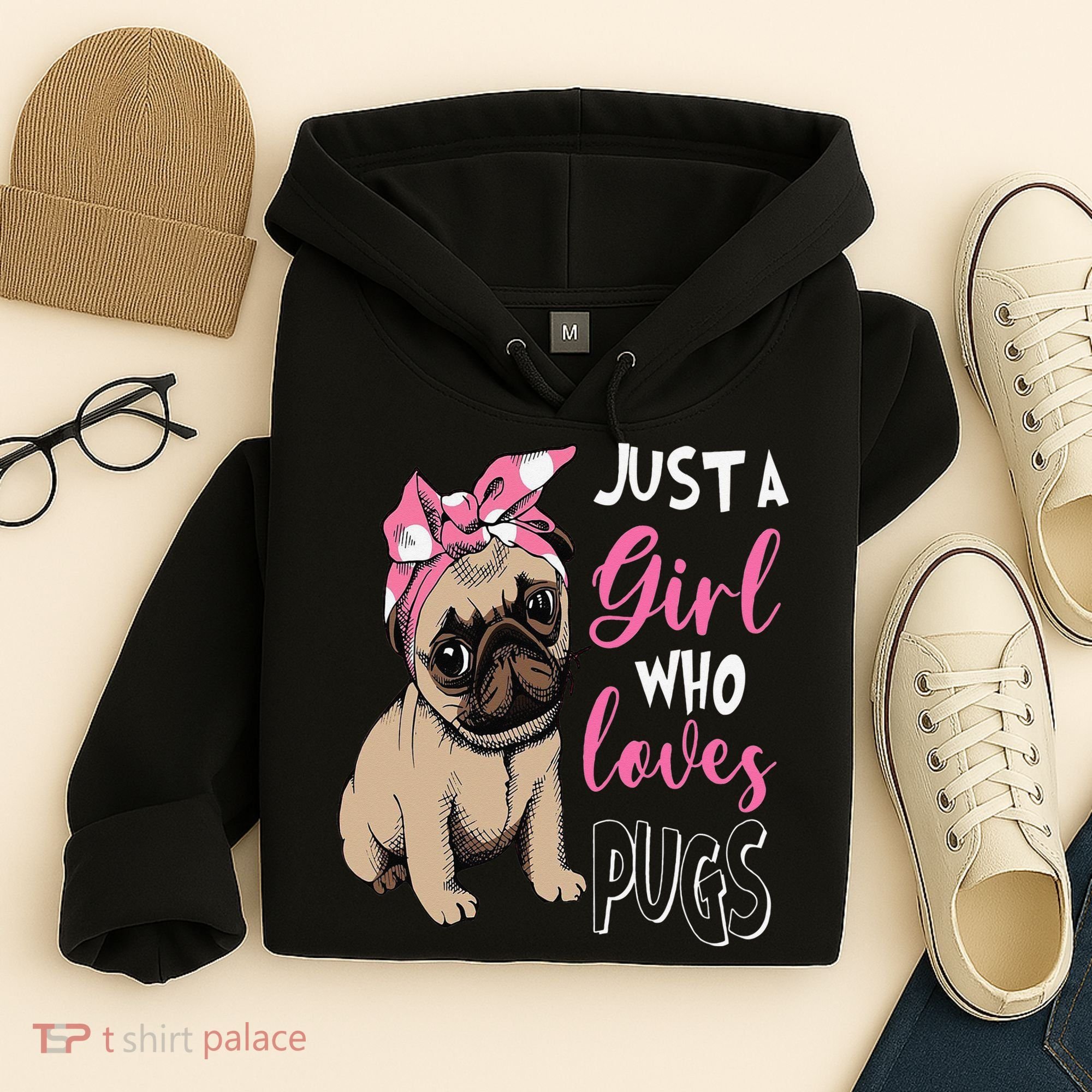 Pug Just a Who Loves Pugs Hoodie