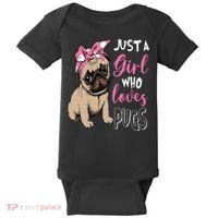 Pug Just a Who Loves Pugs Baby Bodysuit thumb 0