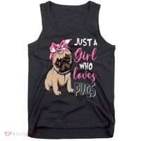Pug Just a Who Loves Pugs Tank Top thumb 0