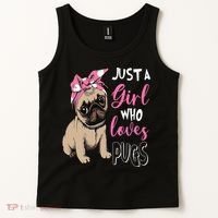 Pug Just a Who Loves Pugs Tank Top thumb 2