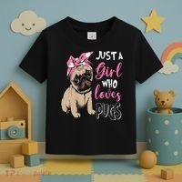 Pug Just a Who Loves Pugs Toddler T-Shirt thumb 3