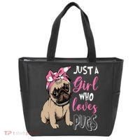 Pug Just a Who Loves Pugs Tote Bag thumb 0