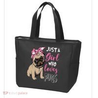 Pug Just a Who Loves Pugs Tote Bag thumb 3