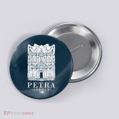 Petra Jordan Archaeological Monument Souvenir Button