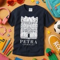Petra Jordan Archaeological Monument Souvenir Kids T-Shirt thumb 3