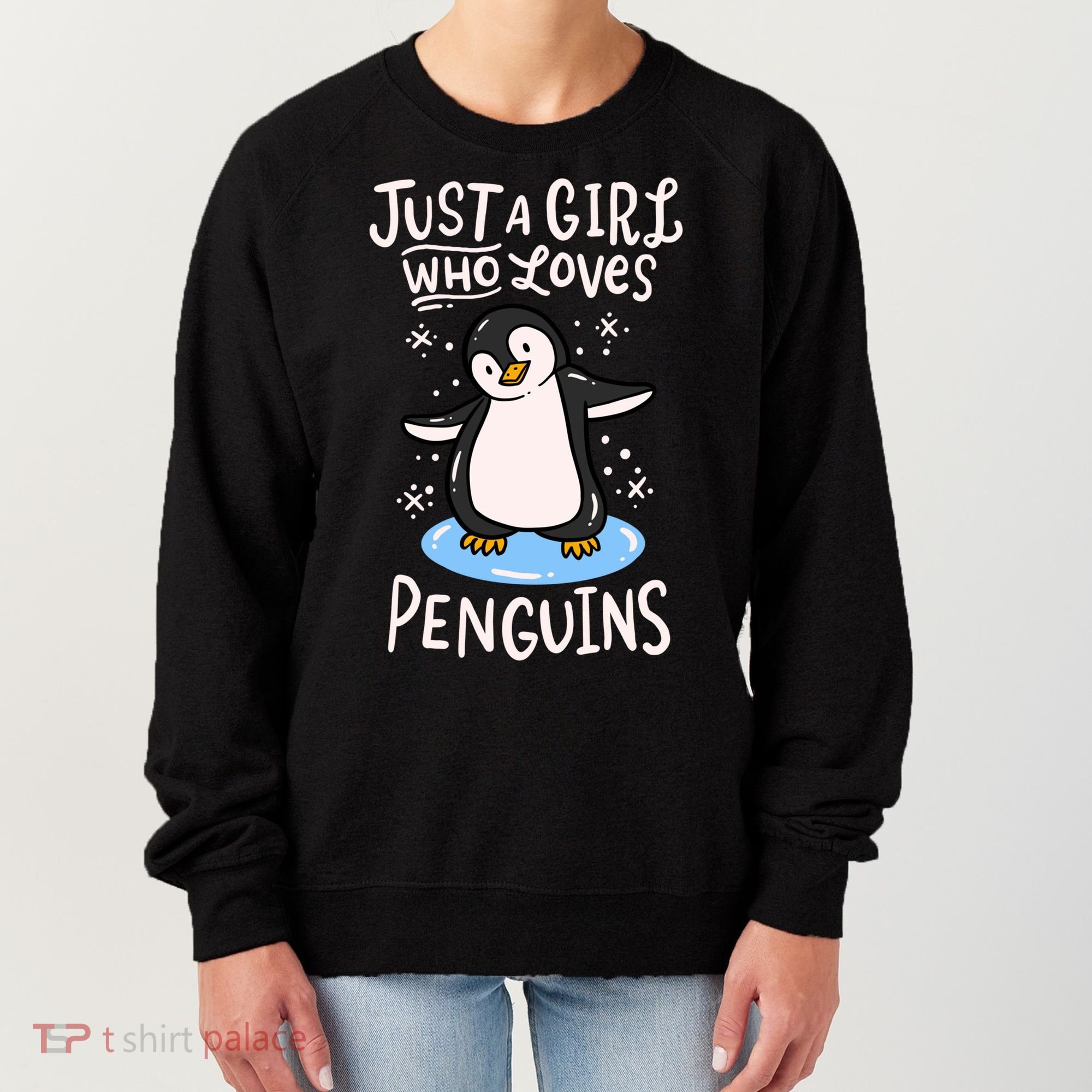 Penguin Just A Girl Who Loves Penguins Meaningful Gift Women's Sweatshirt