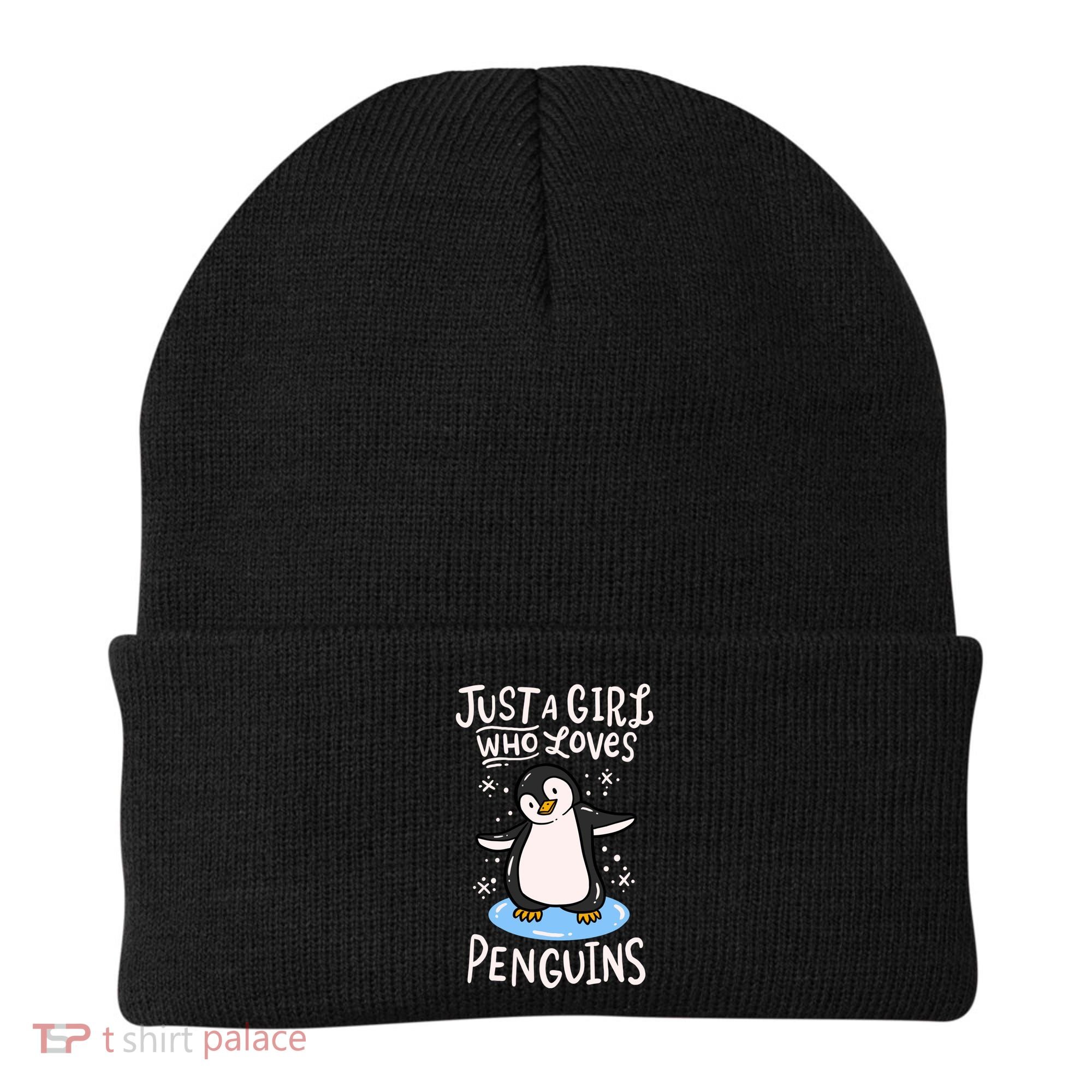 Penguin Just A Girl Who Loves Penguins Meaningful Gift Beanie