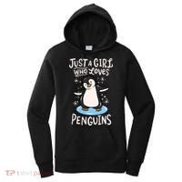 Penguin Just A Girl Who Loves Penguins Meaningful Gift Women's Hoodie thumb 0
