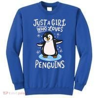 Penguin Just A Girl Who Loves Penguins Meaningful Gift Sweatshirt thumb 0