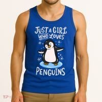 Penguin Just A Girl Who Loves Penguins Meaningful Gift Tank Top thumb 3