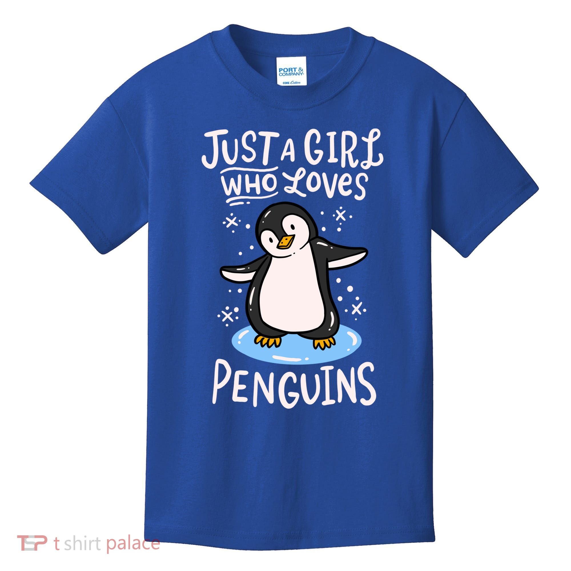Penguin Just A Girl Who Loves Penguins Meaningful Gift Kids T-Shirt