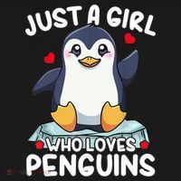 Penguin Just A Girl Who Loves Penguins Cool Gift Bucket Hat thumb 4