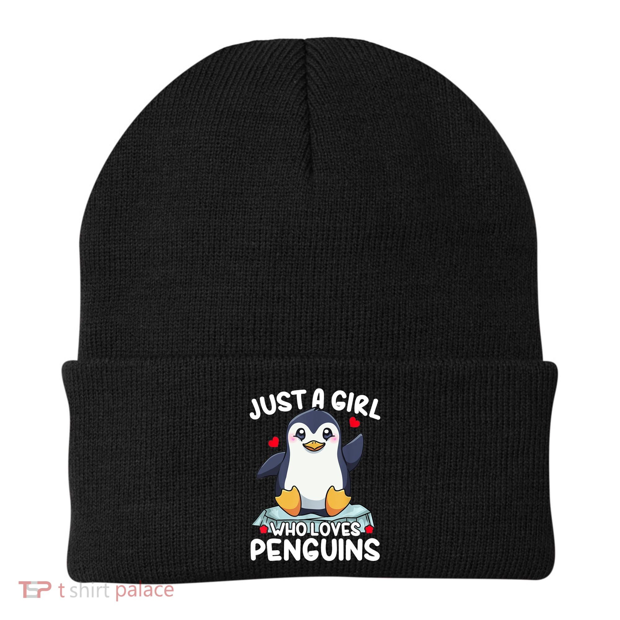 Penguin Just A Girl Who Loves Penguins Cool Gift Beanie