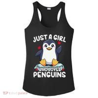 Penguin Just A Girl Who Loves Penguins Cool Gift Ladies PosiCharge Competitor Racerback Tank thumb 0