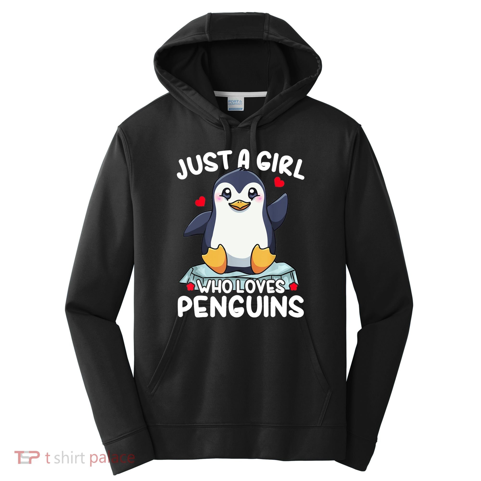 Penguin Just A Girl Who Loves Penguins Cool Gift Performance Fleece Hoodie