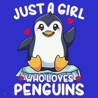 Penguin Just A Girl Who Loves Penguins Cool Gift Long Sleeve Shirt thumb 2