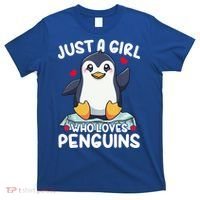 Penguin Just A Girl Who Loves Penguins Cool Gift T-Shirt thumb 0