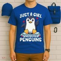 Penguin Just A Girl Who Loves Penguins Cool Gift T-Shirt thumb 6