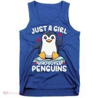 Penguin Just A Girl Who Loves Penguins Cool Gift Tank Top thumb 0