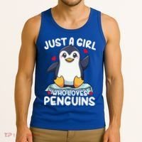 Penguin Just A Girl Who Loves Penguins Cool Gift Tank Top thumb 3