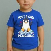 Penguin Just A Girl Who Loves Penguins Cool Gift Toddler T-Shirt thumb 2