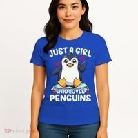 Penguin Just A Girl Who Loves Penguins Cool Gift Women's T-Shirt thumb 4