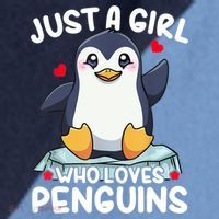 Penguin Just A Girl Who Loves Penguins Cool Gift Raglan Baseball Sleeve Shirt thumb 2